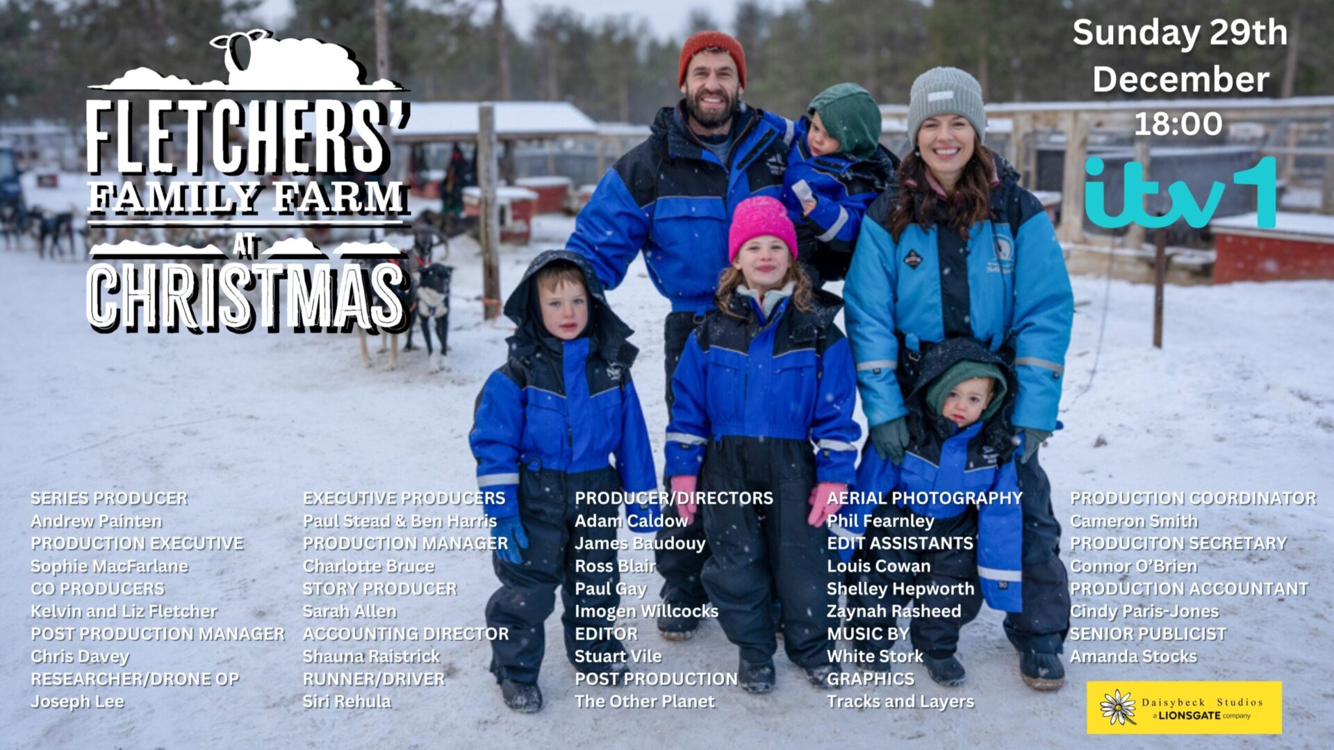 Fletchers Family Farm at Christmas, ITV TX Card